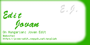 edit jovan business card